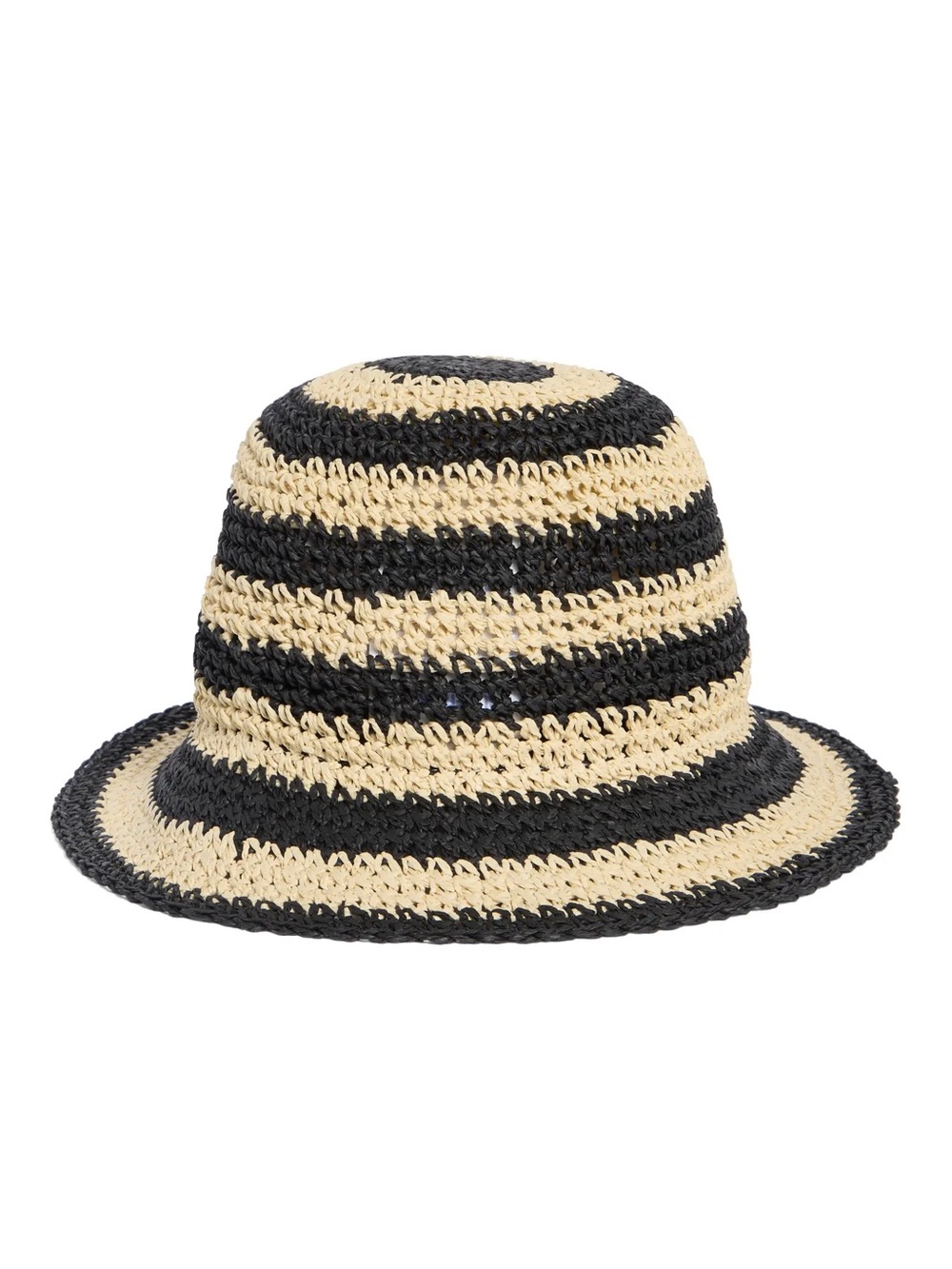 Kate Spade New York Awning Stripe Straw Cloche Sun Hat